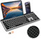 Teclado Bluetooth X9 de tamaño completo (2.4G + BT), teclado inalámbrico retroiluminado multidispositivo recargable con tecla de copiloto e IA para iPhone, tablet, PC, Mac, iPad, MacBook, iMac, iOS