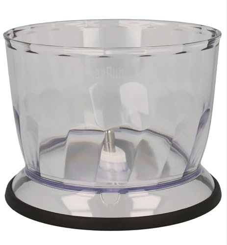 FIGEVIDA Ciotola, tazza, contenitore Compatibile per Braun per tritatutto da 500 ML (Dimensioni: Diametro 136 MM, Altezza 104 MM) Minipimer Multiquick-5 MR530 67050142 AS00004191