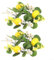 Künstliche Zitronenkerzenringe, Zitronenkränze von Stumpenkerzen für Hochzeit und Heimdekoration, grüne Kerzenhalter für Frühling und Sommer, 2 Stück