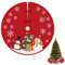 HESUSUSI Coperta Rotonda Per Albero Di Natale 90CM - Tessuto Non Tessuto Gonna Per Albero Grembiuli Rosso Per Ornamenti Natalizi