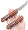 Obespina Couteau Pliant de Poche Damas Tanto Style Japonais, Couteau Pliant en Acier Damas 67 Couches VG10, Couteau de Poche Damascus lame Tranchante et Manche en bois, Pour Collection Cadeau Homme