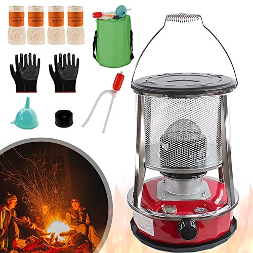NTALJC Portable Red Kerosene Heaters For Indoor,Adjustable Oil Heaters,20㎡ Heating Range 4.6L,Kerosene Stove For Home Indoor Outdoor Camping Deck