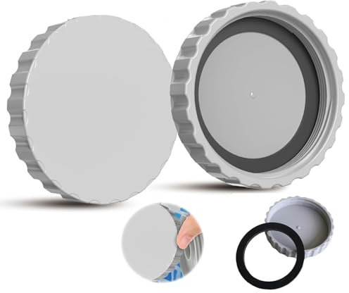 Tkxjry 2 Stück Winterverschluss, Winterstopfen Pool mit Passenden Dichtungen, Außendurchmesser des Dichtrings beträgt 8 cm und der Innendurchmesser 6,3 cm, Geeignet für Schwimmbadabdichtungen