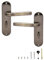 Madrid Polished Antique Brass Bathroom Door Handles, Elegant Door Handle Set, Straight Handle Design, Ideal for Internal Wooden Bathroom and Toilet Doors (Antique Brass)