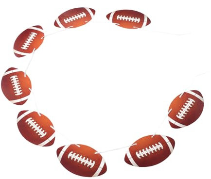 TOGEVAL Fußball-geburtstagsdekorationsbanner 8 Stück Rugby-wimpelbanner Für Mottoparty-Dekorationen