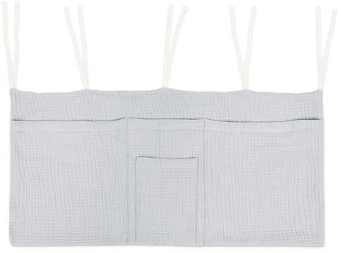 Ehrenkind® Bett Organizer zum Einhängen | Praktische Betttasche für Ordnung am Bett & im Kinderzimmer | Bettaufbewahrungstasche für Bücher & Kuscheltiere | Hellgrau
