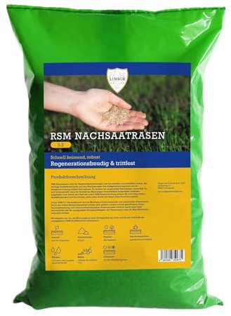 Linsor RSM 3.2 Nachsaatrasen, 2,5kg für 75m², Lücken dicht schnellkeimend, trittfest, Regel Saatgut Mischung alle Standorte