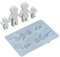 Moldes de silicona de familia de cuatro figuras para hacer jabón, cemento, yeso, moldes de silicona para decoración del hogar, molde familiar