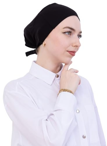 Prien Damen Unterkopftuch aus Baumwolle, Mütze Schal Muslim, Weiche Islamische Kopftuch Bonnet, Hijab für Gebet, Alltag, Sofort Turban für Abaya, Gebetskleidung, Ramadan, Eid