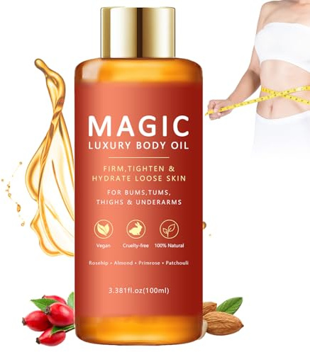 Magic Body Oil Strafting, 100ml Glow Remedy Oil Original, Hautstraffendes Körperöl für Straffung & Feuchtigkeit, Pflegeöl Reduziert Feine Linien, Magical Luxury Body Oil für Alle Hauttypen