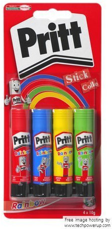 Pritt arcobaleno Stick, 10 g, confezione da 4 Confezione originale