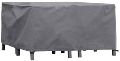 Perel Schutzhülle für Gartenmöbel, Grau, rechteckig, 200 cm x 150 cm x 75 cm