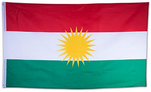 SCAMODA Bundes- und Länderflagge aus wetterfestem Material mit Metallösen, Outdoor Fahne & Flagge (Kurdistan) 150x90cm