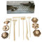 BangBangDa Mini-Zen-Gartenzubehör – Tisch-Zen-Gartenwerkzeuge – Zen-Garten-Set – Zen-Gartenset, Rechen und Zen-Stempel für Büro Mini Zen Garten Set von 12 Stück