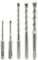 NORTOOLS SDS Plus Hammer Drills Bits Set with Carbide Tipped for Masonry in Plastic Storage Case for Concrete Brick Wall 5 PCS 5-12mm