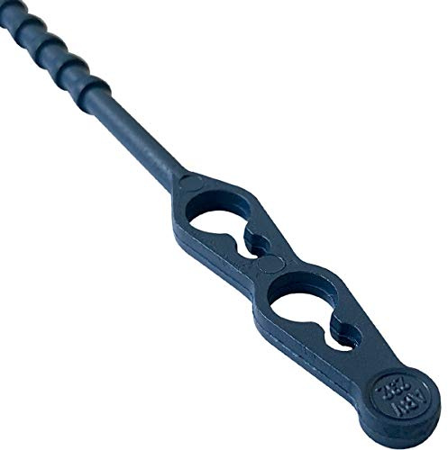 Detektierbare Blitzbinder, wiederverwendbare Kabelbinder aus Kunststoff, Schnellbinder HACCP-konform, 100 Stück, Größe:240 mm | 180 N