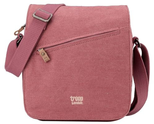 Troop London TRP0238 Klassische Umhängetasche aus Segeltuch, rose, M