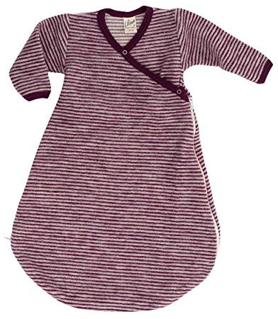 Lilano, Baby Wickelsack Flausch, 100% Wolle (kbT) (74-80, Beere/Natur)