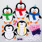 Baker Ross AX356 „Pinguin“ Pompom Kunst - 5 Stück, Pompoms Basteln, großartiges Pompom Starterset für Kinder, Kunsthandwerk und Basteln für Kinder, Mittel