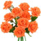 Real Touch Orange Roses Artificial Silk Flowers Bouquet ‘Petals Feel and Look like Fresh Roses' Floral Arrangements 10 Stems