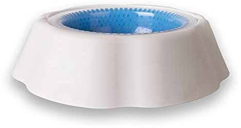 PawPride Pet Cooling Bowl for Dogs, Puppies, Cats and Kittens - comes with removable insert to freeze, holds 470ml of water and keeps your dog water fresh and cool for hours!