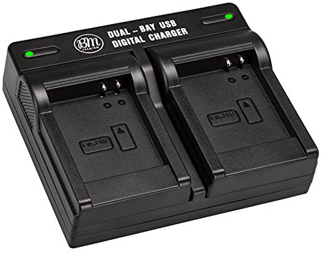 BM Premium DMW-BCG10 Dual Bay Battery Charger for Panasonic Lumix DMC-SZ8, TZ10, TZ18, TZ19, TZ20, TZ25, TZ30, TZ35, ZS1, ZS3, ZS5, ZS6, ZS7, ZS8, ZS9, ZS10, ZS15, ZS19, ZS20, ZS25, ZX1, ZX3