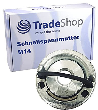 Trade-Shop M14 Schnellspannmutter/Spannmutter/Schraube für Kress 1000 WSX 1100 WSX 1400 WSXE Flex 115 125 180 230 Winkelschleifer