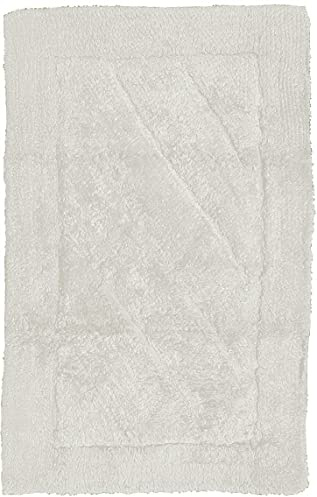 HOME ZEN HOUSEHOLD LINEN Badteppich, weich, dicht und saugfähig, rutschfest, für Badewanne, Waschbecken, Bidet und WC, 100 % Baumwolle (50 x 80 cm, cremefarben)