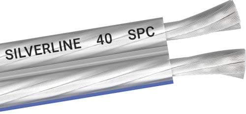 OEHLBACH Silverline SP-40 Stereo Hi-Fi Speaker Cable with SPOFC (Silver-Plated Copper) 2 x 4 mm² Mini Coil Speaker Cable 8 m