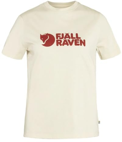 Fjällräven Damen T-Shirt Logo | Mischung aus Bio-Baumwolle und recyceltem Polyester. Rundhalsausschnitt. Logo-Print vorne.