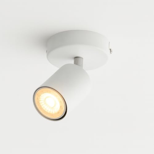 CGC Lighting Modern Contemporary Design Adjustable Heads GU10 Ceiling Spot Lights (White, Single)