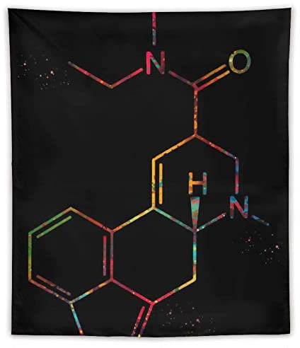 KIKIKI Medical And Science Art LSD Moleküle Poster Wandkunst Wandteppich Dekorativ Schlafzimmer Modern Ho