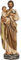 BC Statue St. Joseph und Jesuskind, katholische Heilige Figur, religiöses Geschenk zum Vatertag, inspirierende Innendekoration, 35,6 cm hoch, handbemalt von Buildclassic