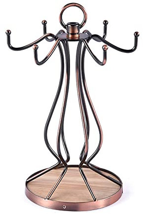 Katutude Support de Tasse de Café Porte-tasses à Café Support Vertical pour Porte-Gobelet en Métal avec Crochets Coffee Mug Holder Range Tasse à Café Stockage pour Cuisine Restaurant
