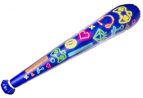 2 Stück Keule Aufblasbar Gamer & Zocker - ca. 85 cm, kinderfreundliches Design, Poolnudel Aufblasbar, Karneval, Mitgebsel Kindergeburtstag, Badespielzeug Kinder