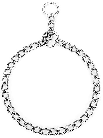 PETTOM Stainless Steel Dog Chain Collar (L -Length 65cm) | Strong Metal Collar for Dogs, Dog Training Collar for Small Medium Large Dogs Education Exercise
