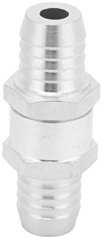 Einweg Rückschlagventil, 4mm-16mm Aluminium Silber Rückschlagventil Einweg Rückschlagventil, Rückschlagventil für Kraftstoffleitungen für Kraftstoff Benzin Öl Benzin Diesel Wasser (16mm)