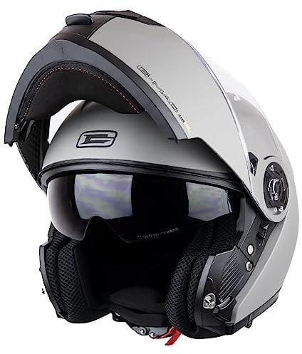 G-Mac Axis Evo 2.0 Modular Flip Up Front Motorcycle Motorbike Helmet Double Visor P&J Dual Homologated ECE 2206 Approved