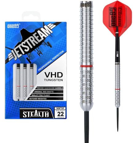 ONE80 Jetstream Stealth 90% - Steeldarts 23 Gramm
