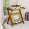 PPN Rattan Beistelltisch Boho Nachttisch Mid Century Modern Beistelltisch Glas Nachttisch Kleiner Bambus Couchtisch mit Stauraum für Wohnzimmer Schlafzimmer Braun