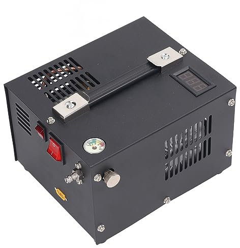Portable PCP Air Compressor 4500Psi 30mpa 12V High Pressure Pump for Gun Paintball Tank, Built in Power Supply, Oil Water Free PCP Air Rifle Compressor