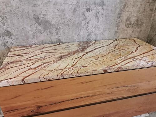 Regal aus cremefarbenem Marmor, 1 Größe 120 x 50 cm, echte Fotos des Regals, Ablage für Waschbecken, Ablage für Waschbecken, Ablagen für Waschbecken,