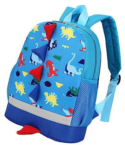 GALPADA Dinosaurier Cartoon Rucksack Für Kinder Tragbare Buch Tasche Verstellbare Träger Blau Praktische Aufbewahrung Für Schule Und Reisen