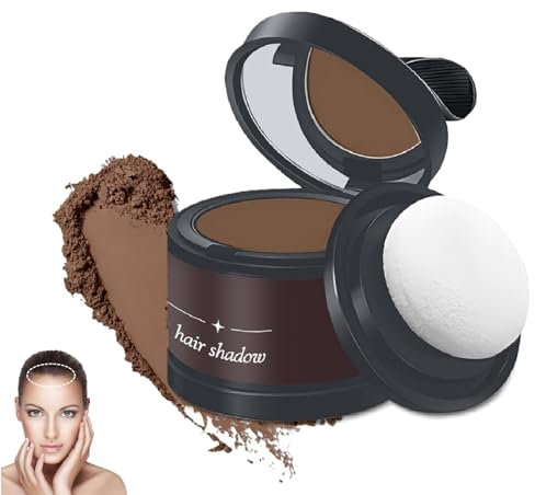 Ritocco Ricrescita Capelli,Polvere per Capelli Waterproof Correttore,Correttore per Radice dei Capelli,Polvere per Ritocchi Radici,per Infoltimento Capelli,Nasconde la Perdita di Capelli,Marrone