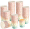 CEILIWEN Lot de 100 gobelets en carton de couleur arc-en-ciel pour boissons chaudes et froides 250 ml
