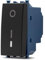 TOT ELECTRIC INTERRUTTORE BIPOLARE Nero Frutti elettrici compatibili con Vimar Arke per placche supporti 19613 19614 19617