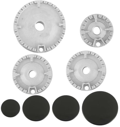 Set di bruciatori per Piano Cottura,Coperchio per fornello, Set di Cappelli universali per fornelli a Gas, Set di Cappucci per bruciatore a Gas per la Maggior Parte dei fornelli a Gas