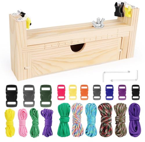 Paracord Jig Armband Maker Paracord Armband Set Armband Knüpfen Hundehalsband Selber Machen Wristband Herstellen Kit mit Fallschirm Schnur Verschlüsse