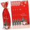 CIYODO 5pcs Creative Xmas Wine Bags Decorative Drawstring Wine Bottle Covers for Christmas Parties Fun and Holiday Bottle Pouches Washable and Reusable Christmas