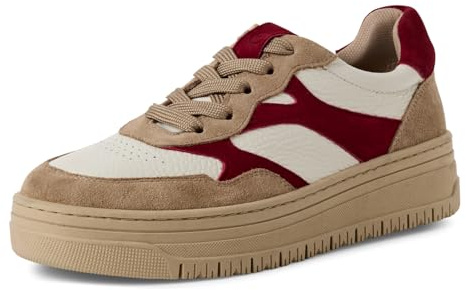 Tamaris Damen Schnürer Leder beige 41
